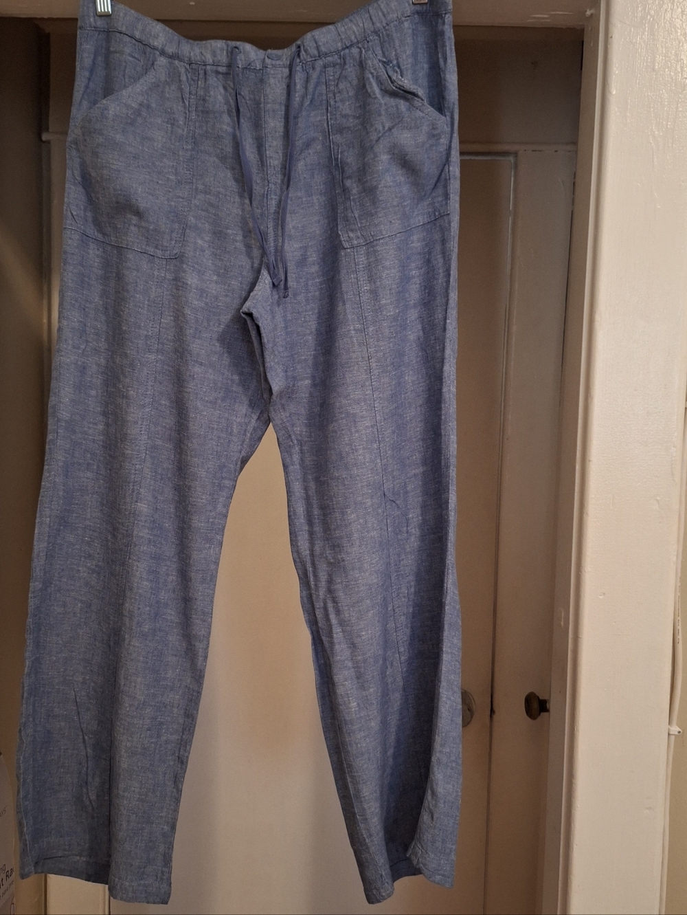 New York & Company Blue Linen  Pants. Size Large